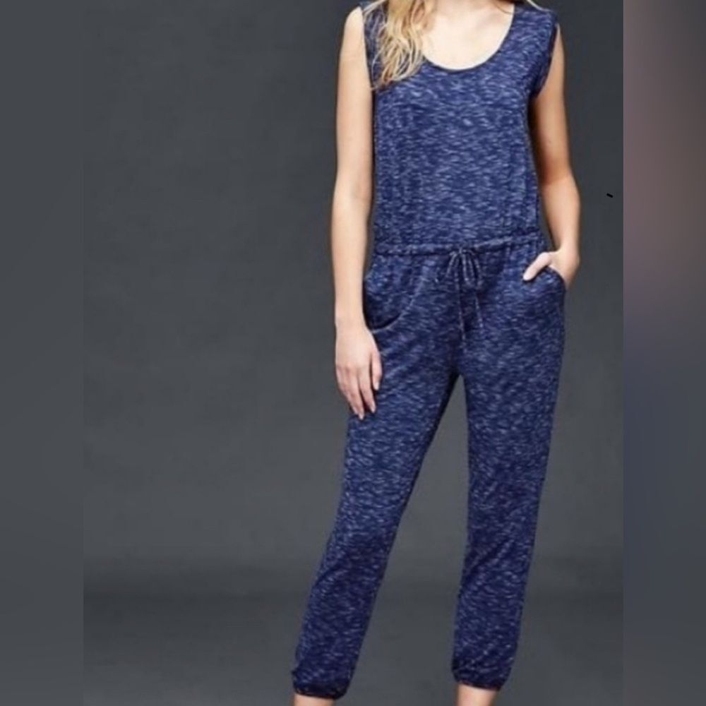 GAP Comet Blue Sleeveless Jumpsuit Size M